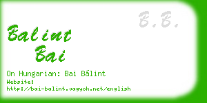 balint bai business card